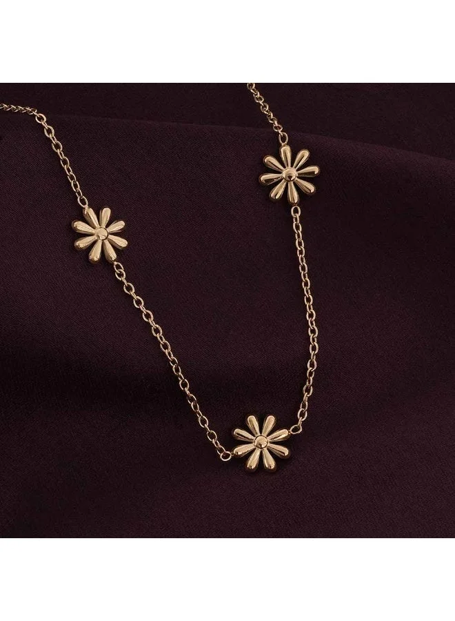 Palmonas  PALMONAS Daisy Flower Necklace for Women | 18K Gold Plated, Waterproof & Anti-Tarnish for Women | Best Price UAE