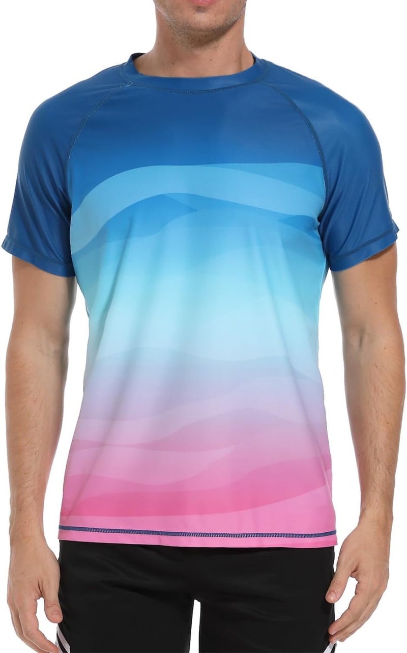 VAYAGER Men's Swim Shirts Rash Guard UPF 50+ T Shirts Quick Dry Loose Fit Water Surfing Shirt - Image 1