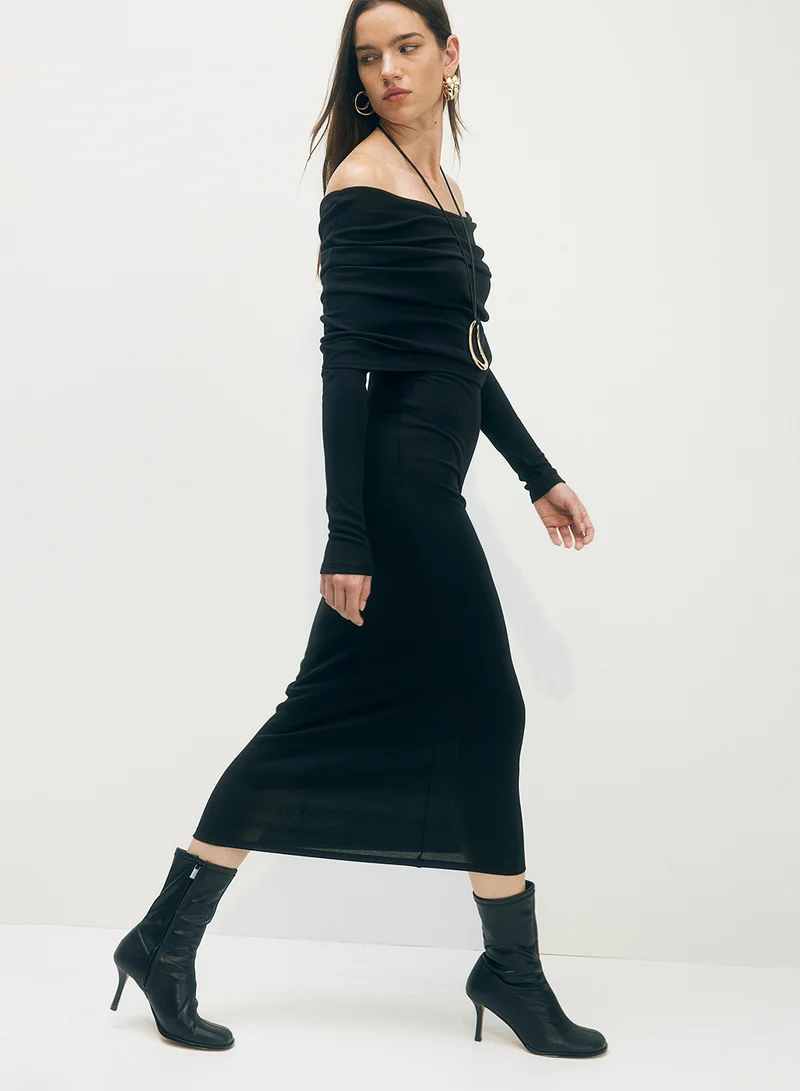 اتش اند ام Cowl Neckline Dress