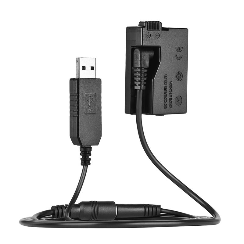 Dummy Battery Adapter: 1.5m Cable, Plug And Play, Multi-Protection Technology - USB Port, Dummy Battery for Canon EOS 550D, 600D, 650D, 700D DSLR Cameras - Image 1