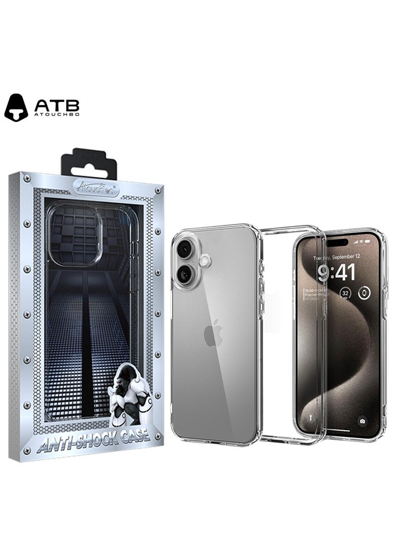 Atouchbo iPhone 13 pro Clear shockproof case that protects while keeping the original phone look Lightweight cover with anti-yellowing protection. This clear protective case combines TPU flexibility and PC durability to shield your phone from drops, impacts, and scratches. Equipped with anti-yellowing coating to stay transparent for longer. Slim design keeps the phone elegant and comfortable to hold. - Image 1