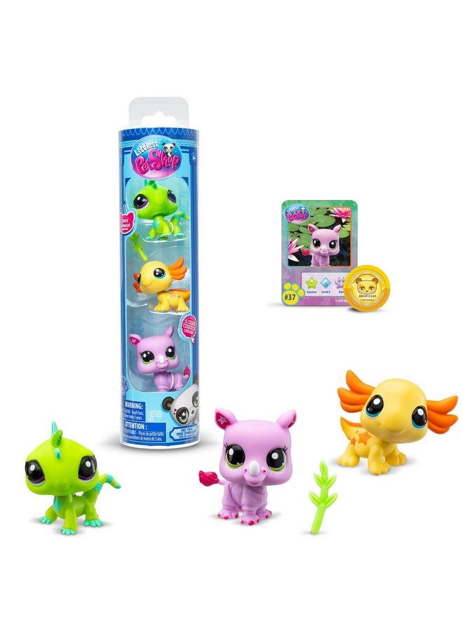 Littlest Pet Shop, LPS Wild Vibe BF00557 3 Pack Mobiled Headed Pets, Generation 7, Pets, #35 to #42, for Ages 4+ Years, Multi-Colour - Image 1