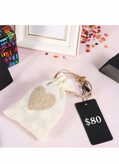 Excefore Hang Tag String, 200 Pcs Black Gift Tags with String Large Price Tags with Black Hang Tag String Kraft Paper Gift Tags Product Tags for Price Tags, Clothes, Gift Bags, Easy and Fast to Attach  - Image 5