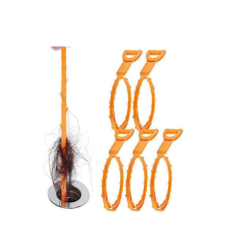 Zikra Drain Clog Remover, 3 Pack 19.6 Inch Snake Clog Remover Tool, Drain Cleaner Tool for Sink, Tube Drain Cleaning, Hair Clog Remover for Shower Kitchen Sink Bath Tub Bathroom. - Image 2