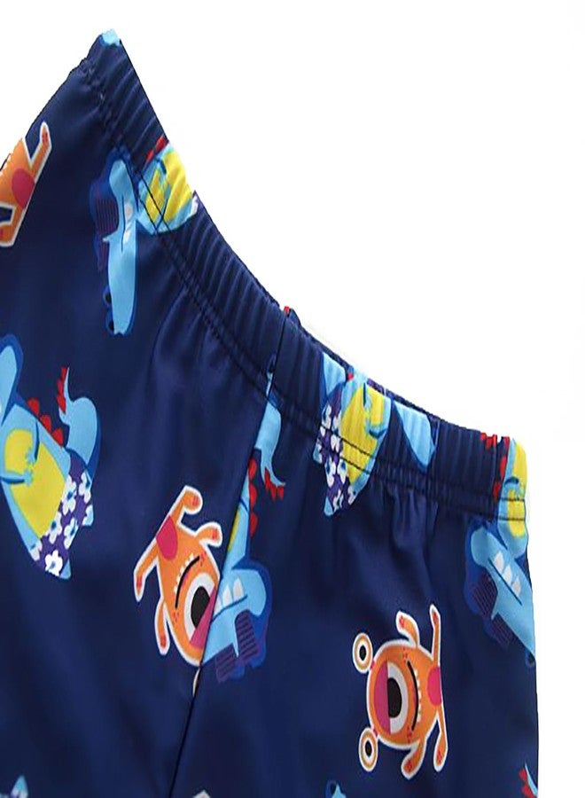 YAGATA Baby Toddler Boys 3 Pieces Swimsuit Set Boys Swimwear Dinosaur Bathing Suit Rash Guards UPF 50+ White 2XL 6-7Y - Image 5
