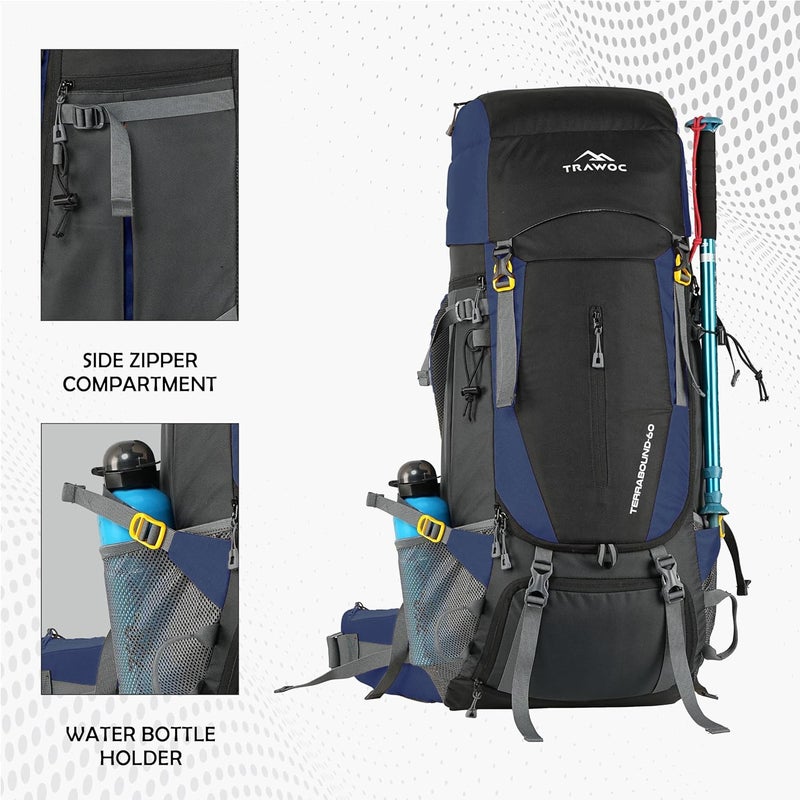 Trawoc حقيبة ظهر تيراباوند 60 لتر للتخييم من ترافوك - Image 5