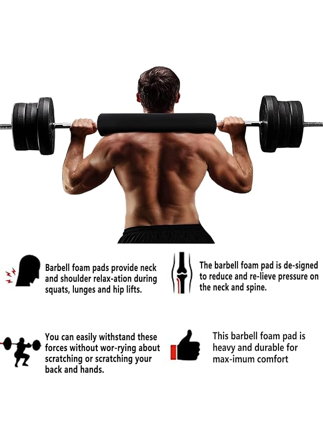 NALACAL Barbell Shoulder Pads 2Pcs Weight Lifting Pad Weight Bar Neck Protector Thick Foam Barbell Squat Pad Neck Pad Squat Pad For Hip Thrust Weightlifting And Heavy Squats 39Cm  - Image 2