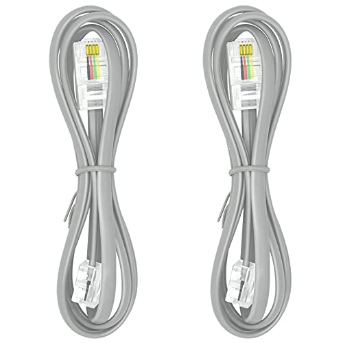 NECABLES 2Pack RJ45 to RJ11 Adapter Converter Cable 3ft RJ45 8P4C Male to RJ11 6P4C Male Gray - 3 Feet - Image 3