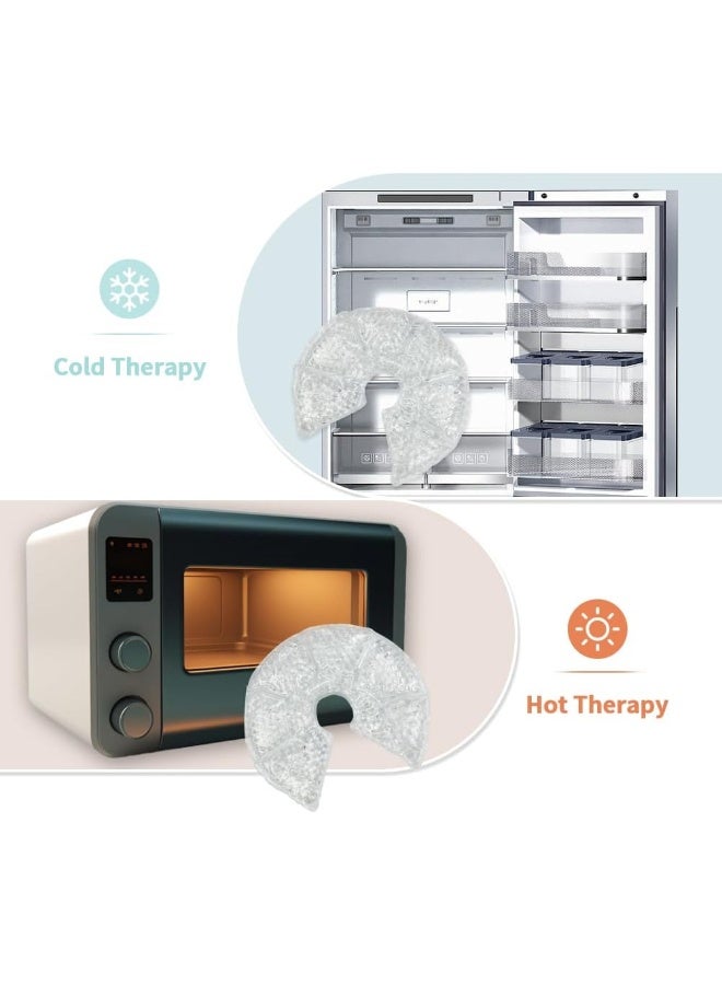 CONBELLA أكياس الثلج للثدي من كونبيلا، حزمة علاج الثدي للاحتقان، وسادات جل للرضاعة الساخنة والباردة لأساسيات الأمهات الجدد، هدية قابلة لإعادة الاستخدام لتخفيف انسداد القنوات، الألم، وتحسين تدفق الحليب - Image 3