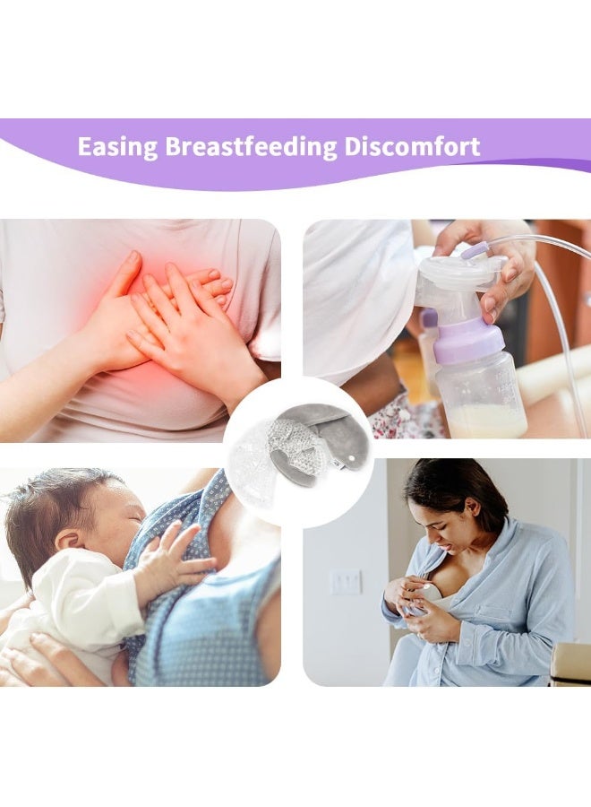 CONBELLA أكياس الثلج للثدي من كونبيلا، حزمة علاج الثدي للاحتقان، وسادات جل للرضاعة الساخنة والباردة لأساسيات الأمهات الجدد، هدية قابلة لإعادة الاستخدام لتخفيف انسداد القنوات، الألم، وتحسين تدفق الحليب - Image 4