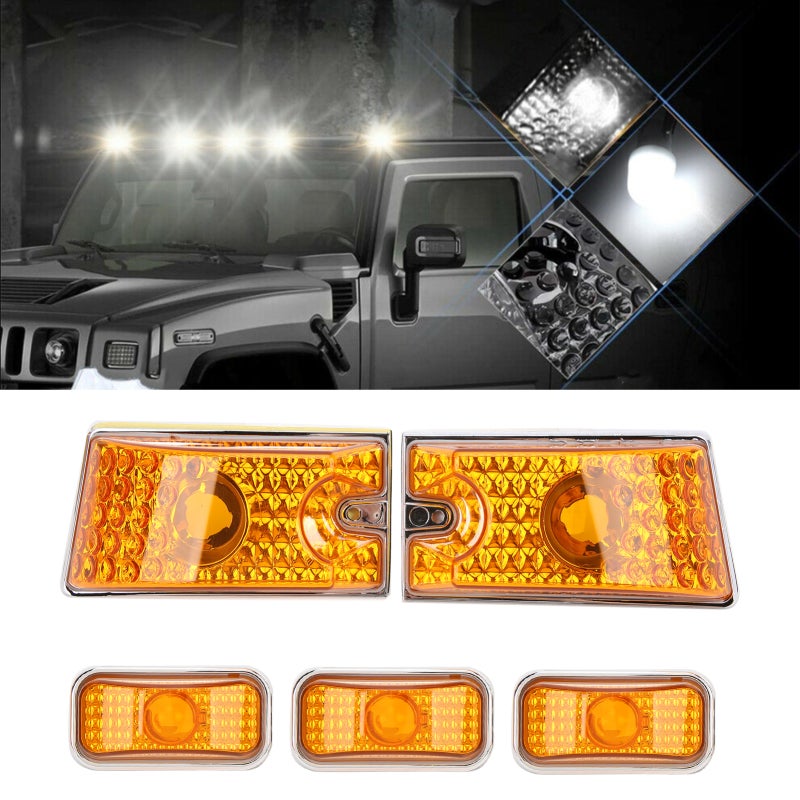 Car Roof Light Cover: 2003-2009 Hummer H2, 2005-2009 H2 SUT - Epoxy Sealed Circuit, Anti-ultraviolet Shell LED Bulb for Gap Lights Side Markers Identification Lights - Image 2