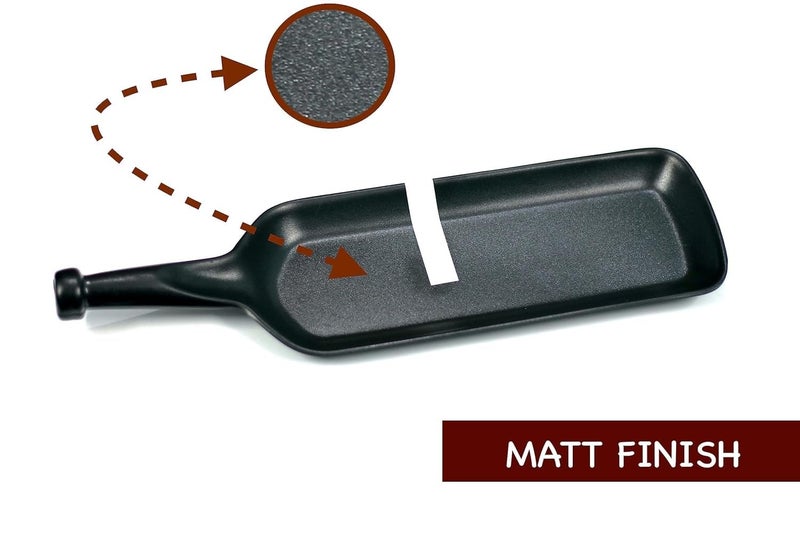 FORKLS Melamine Trays and Platters Sets for Serving Snacks and Desserts for for Home Hotel Restaurant Kitchen Black Pack of 2 - Image 5