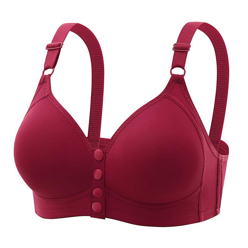 Plus Size Wireless Front Closure Nursing Bra with Push-Up Side Support and Breathable Tank Style - Image 4