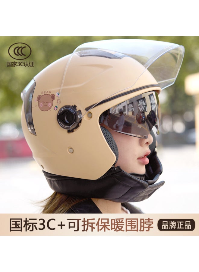 3c Certified Electric Motorcycle Helmet For Girls  New All-season Safety Helmet To Heattech In Autumn And Winter