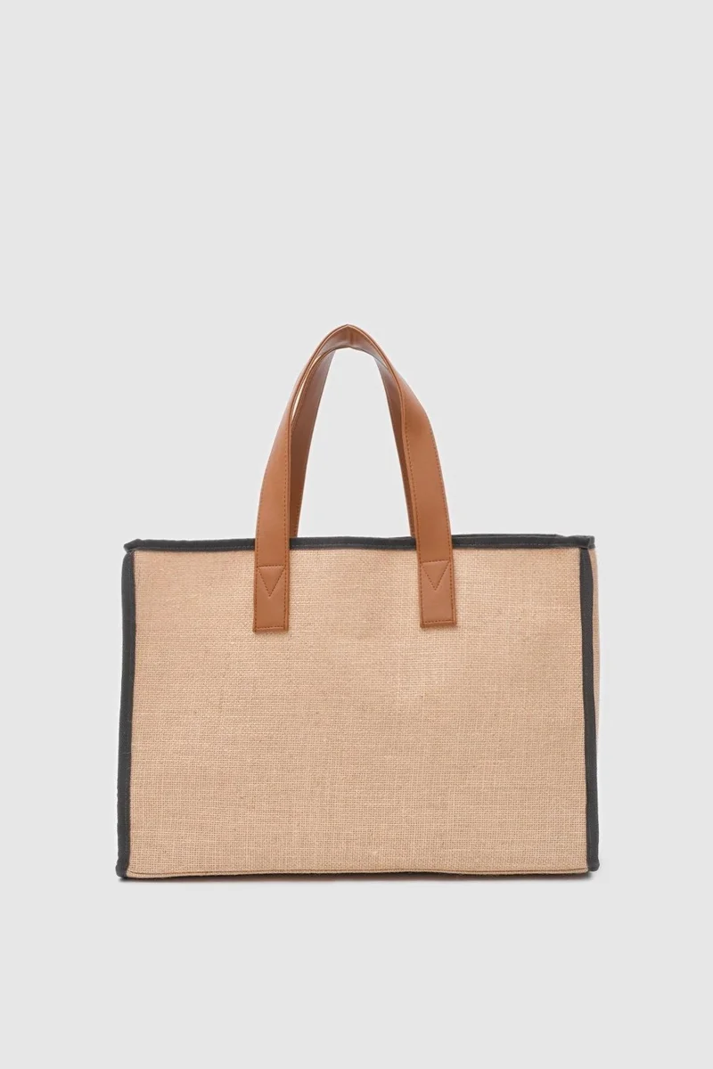 Shule Bags Arc x Large Wicker Brown Tote Bag