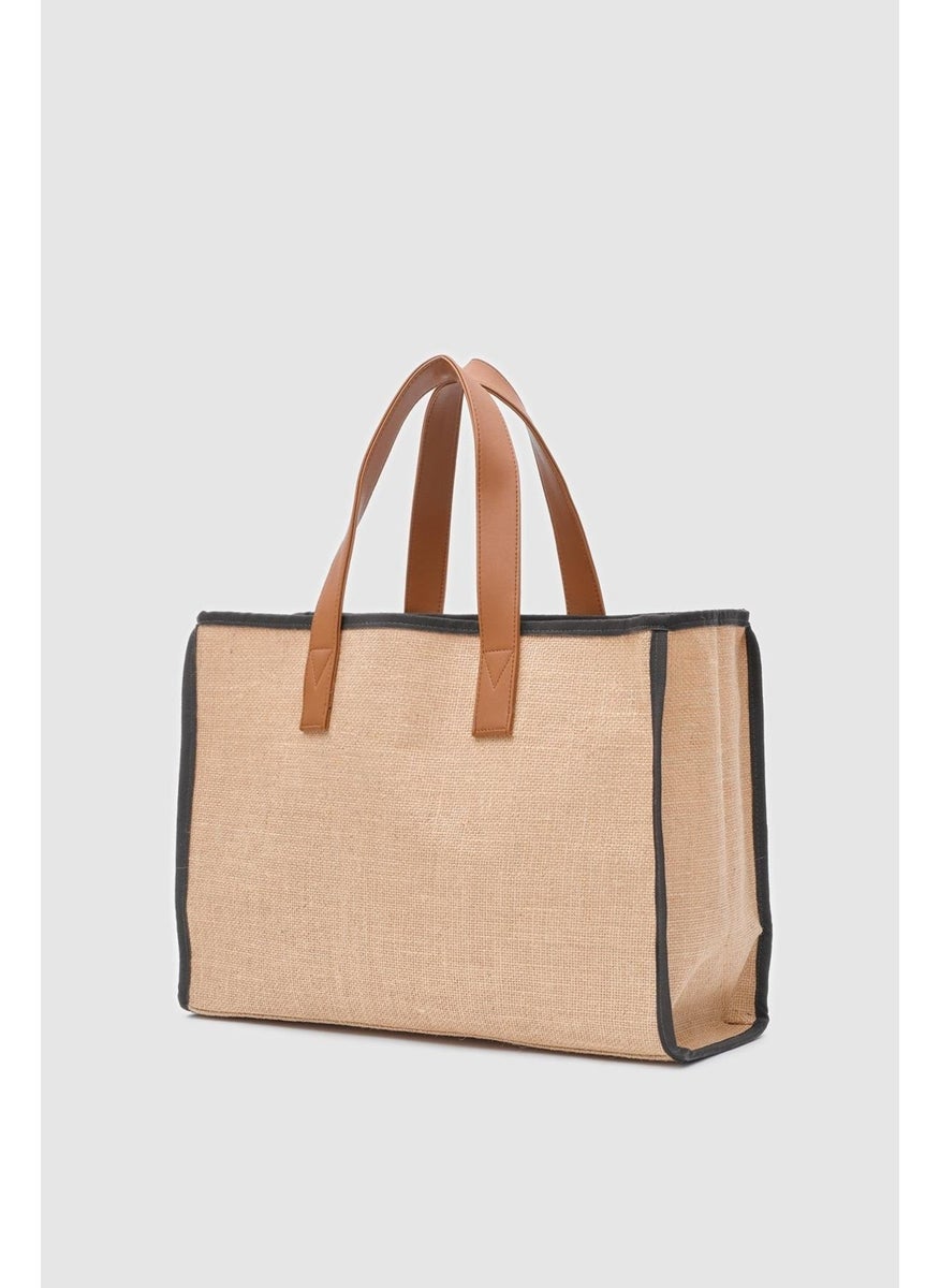 Shule Bags Arc x Large Wicker Brown Tote Bag  - Image 2
