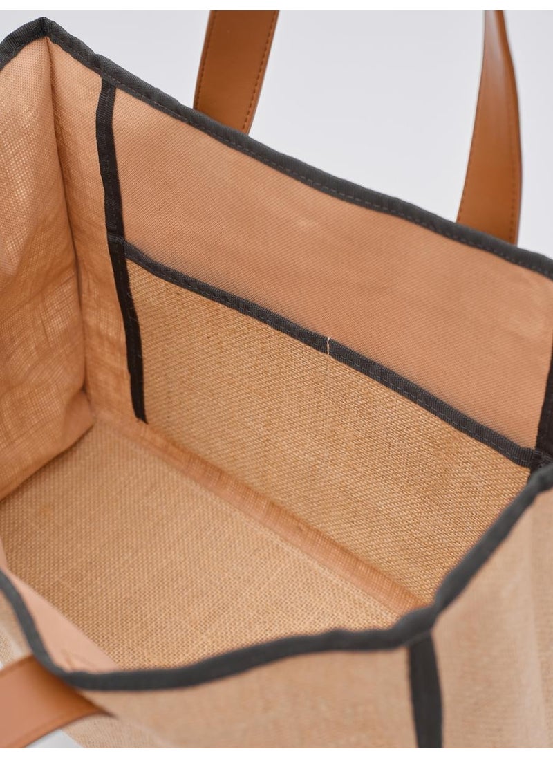 Shule Bags Arc x Large Wicker Brown Tote Bag  - Image 4