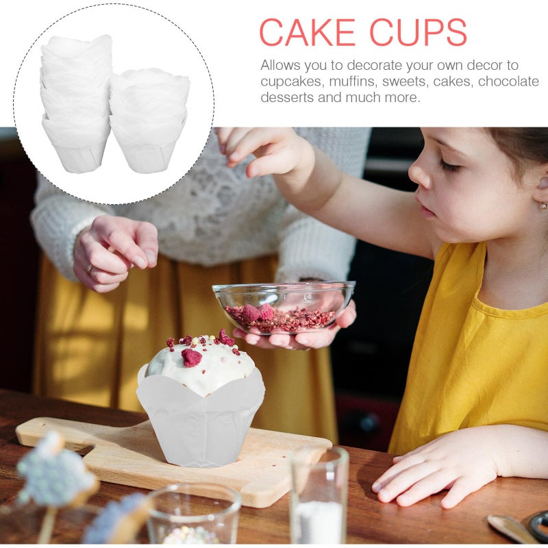 Greaseproof Baking Liners Muffin Cups 100pcs Medium Size For Party Baking - Image 4