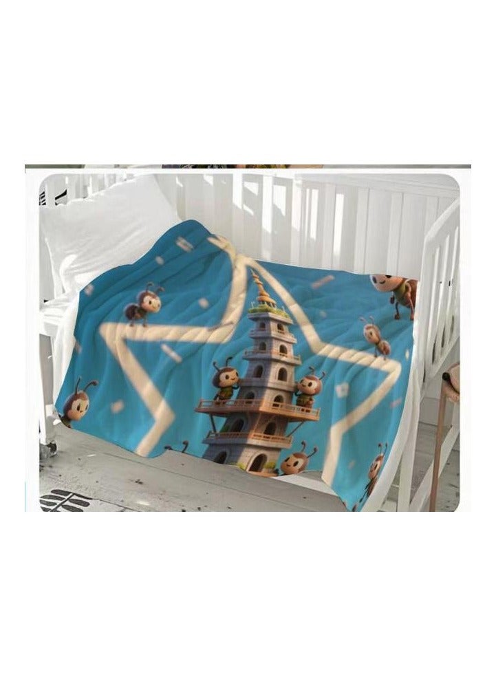 general Flannel thin blanket (warm and comfortable, suitable for sleep, gaming, dust removal and sandproof) 150cm*200cm - 533 - Image 3