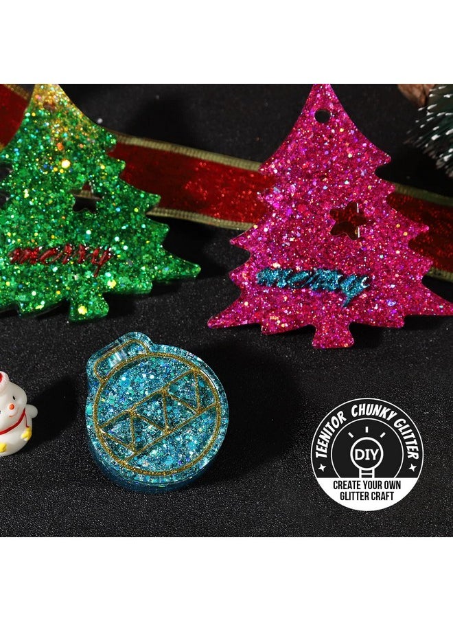 Teenitor - Teenitor Glitter, Rave Festival Chunky and Fine Glitter Mix,32 Colors Iridescent Loose Glitter, Cosmetic Makeup Face Body Hair Glitter - Image 1