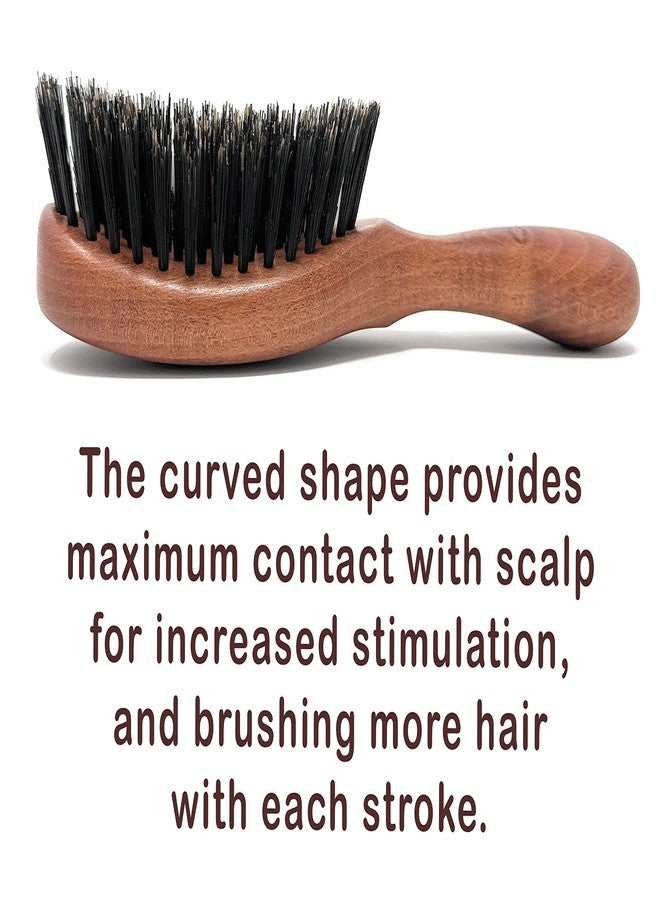 Desert Breeze Distributing Calcutta Max - 100% Pure Calcutta Extra Stiff Wild Boar Bristle Hair Brush - Best Natural Hair Brush - Thick Hairbrush for Styling & Smoothing - Dark Maple Wood Handle - Made in Europe - Image 4