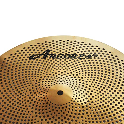 Arborea Mute Crash Cymbal 16 Inch Low Volume Crash Cymbal Golden Quiet Cymbal For Drmmer Practice - Image 4