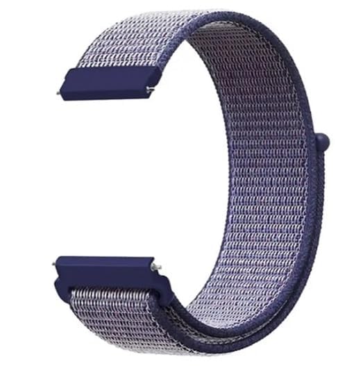 INEFABLE 20mm SmartWatch Strap Nylon Soft Loop for Amazfit GTS 2 Mini, Amazfit Bip/Bip U/Pro/Lite, Bip S, Amazfit GTS/ 2/2e, Samsung Galaxy Watch 4/ Watch 5 for All 20mm Watches-Pack of 1 (Navy Blue) - Image 1