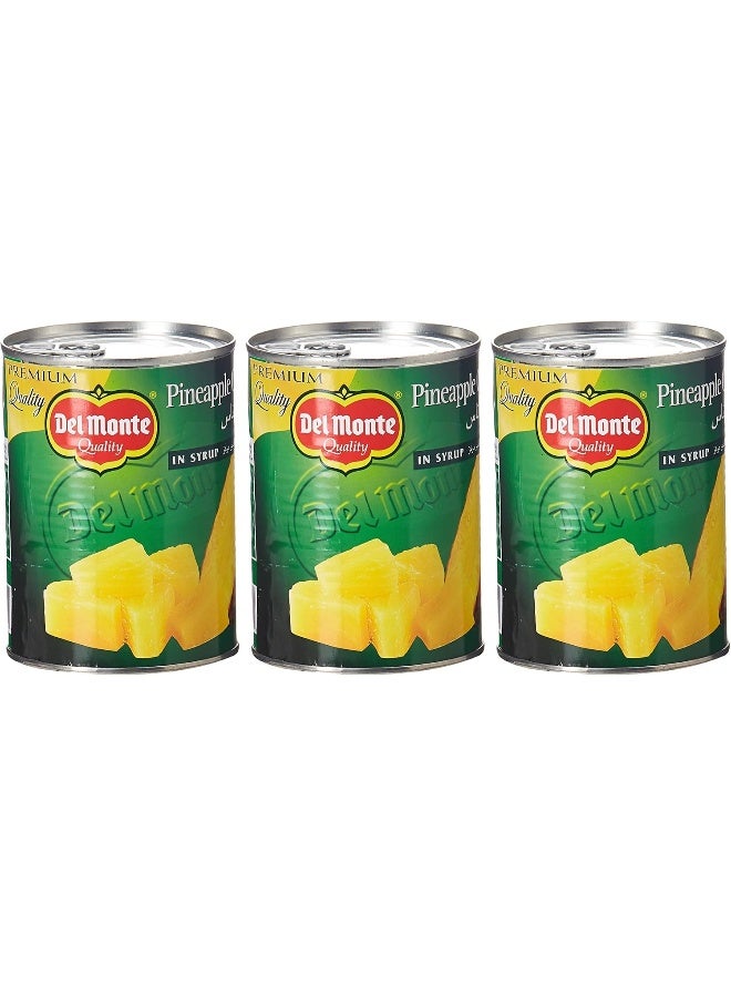 Del Monte Pine Chunks In Syrup, 3 x 570 gm - Image 1