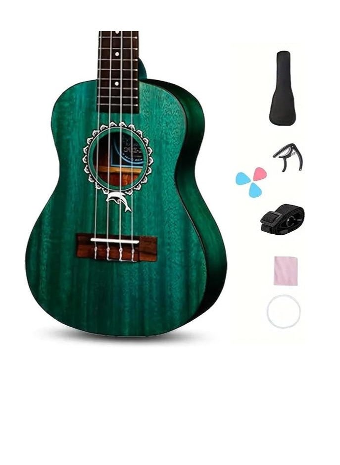 Veneer Solid Ukulele Beginner Set, Children Girls Boys Small Guitar Entry-level Adult 26 Inch Ukulele Color: Green - pzsku/Z0383E28DA4BB510699F5Z/45/_/1705133476/8803a997-5829-4f0b-a2c5-b8112ab4b985