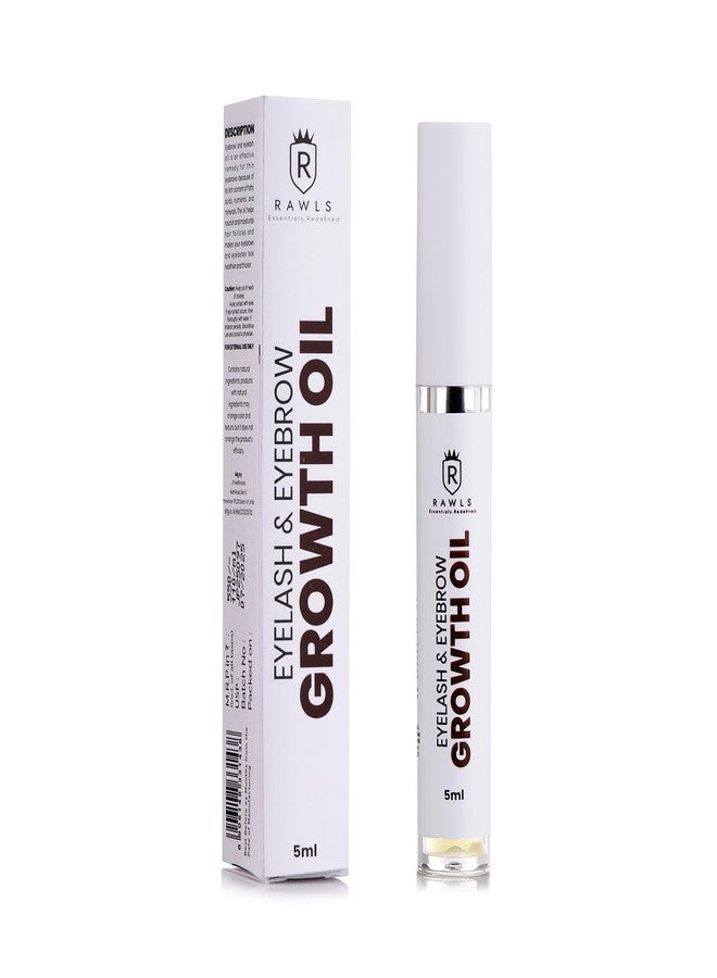 Rawls Eyelash & Eyebrow Growth Serum - Natural & Organic Lash Enhancer with Castor Oil, Almond Oil & Vitamins E for Longer, Fuller & Thicker Lashes & Brows - Safe for Sensitive Eyes - 5ml - Image 1