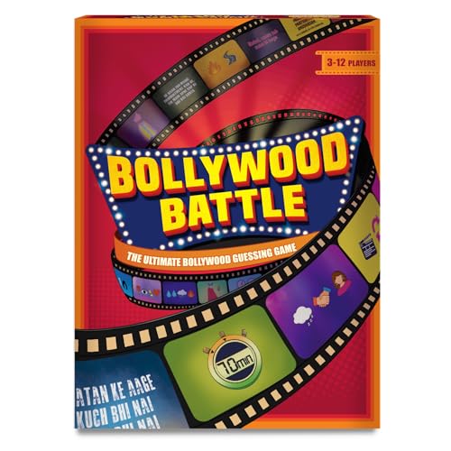 Gouda Games Bollywood Battle Card Game - Fast-Paced Trivia & Guessing Game, Fun for Game Nights, Parties & Family Time, Gifts for Bollywood Fans, Board Game Lovers, Adults, Teens & Kids, 3-12 Players - Image 1