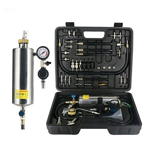 Autool Fuel Injector Cleaner Kit Nondismantle 1000ML 150PSI Fuel Injector Tester and Fuel System Cleaner Tool Set Cleaning Machine Automotive Intake Valve Manifold Throttle Converter Cleaner