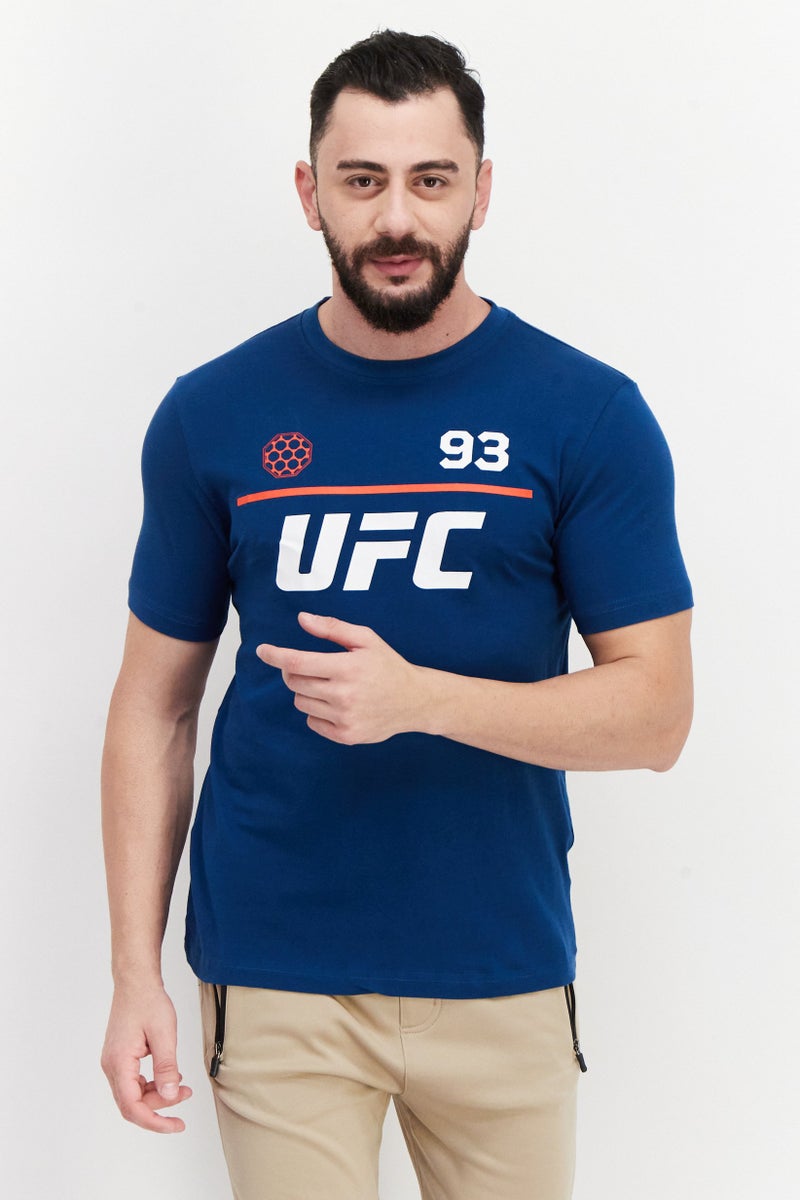 Ufc Men Sportswear Fit Short Sleeve Training T-Shirt, Navy Blue - Image 1
