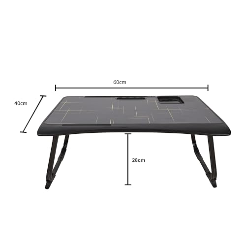 GoRogue Wooden Folding Laptop/Study Table for Bed with Drawer, Tablet/Mobile Holder & Wrist Rest for Kids & Adults (Black) - Image 5