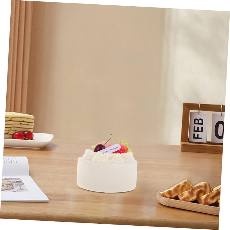 Realistic 4 Inch Faux Birthday Cake Model For Photography Display And Tabletop Decoration - Image 5