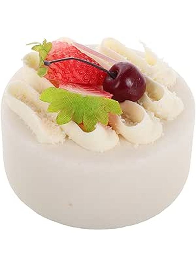 Realistic 4 Inch Faux Birthday Cake Model For Photography Display And Tabletop Decoration - Image 1