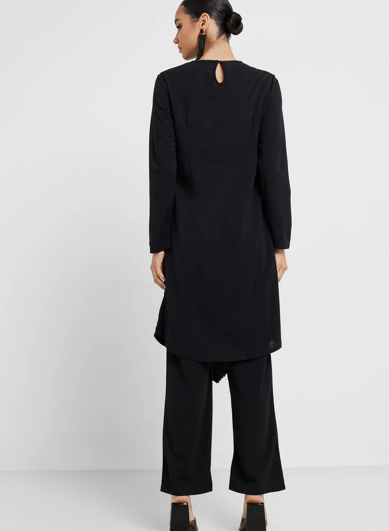 Khizana Embellished Hem Tunic & Pant Set