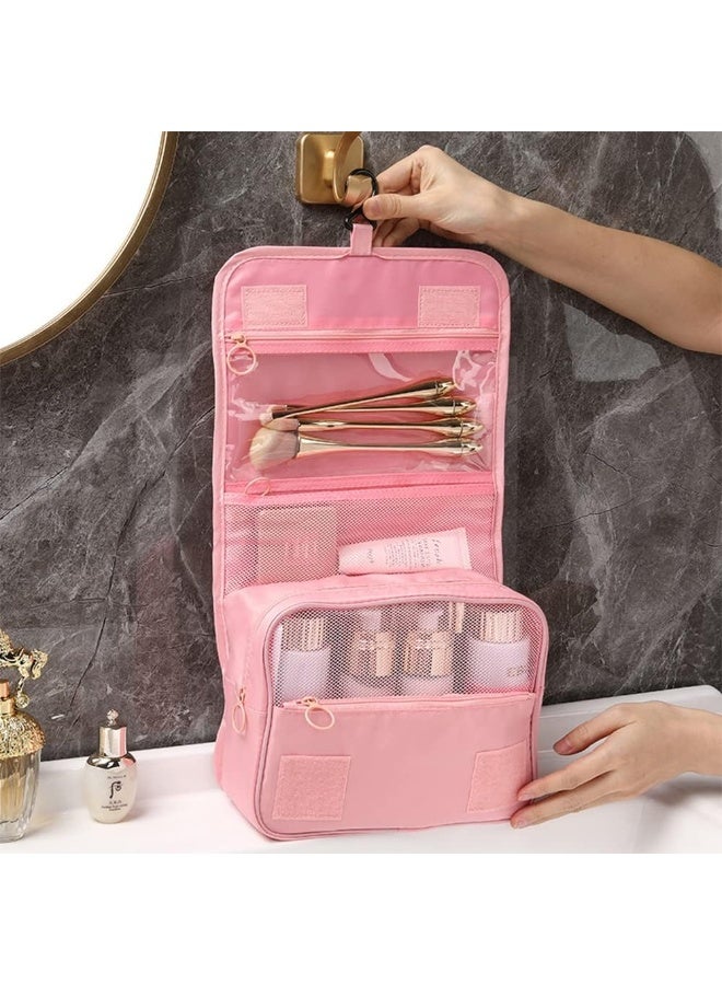 Foldable Hanging Travel Toiletry Bag,Waterproof Portable Travel Bags, Multifunction Travel Makeup Cosmetic Bag Organizer with Hanging Hook - Image 2