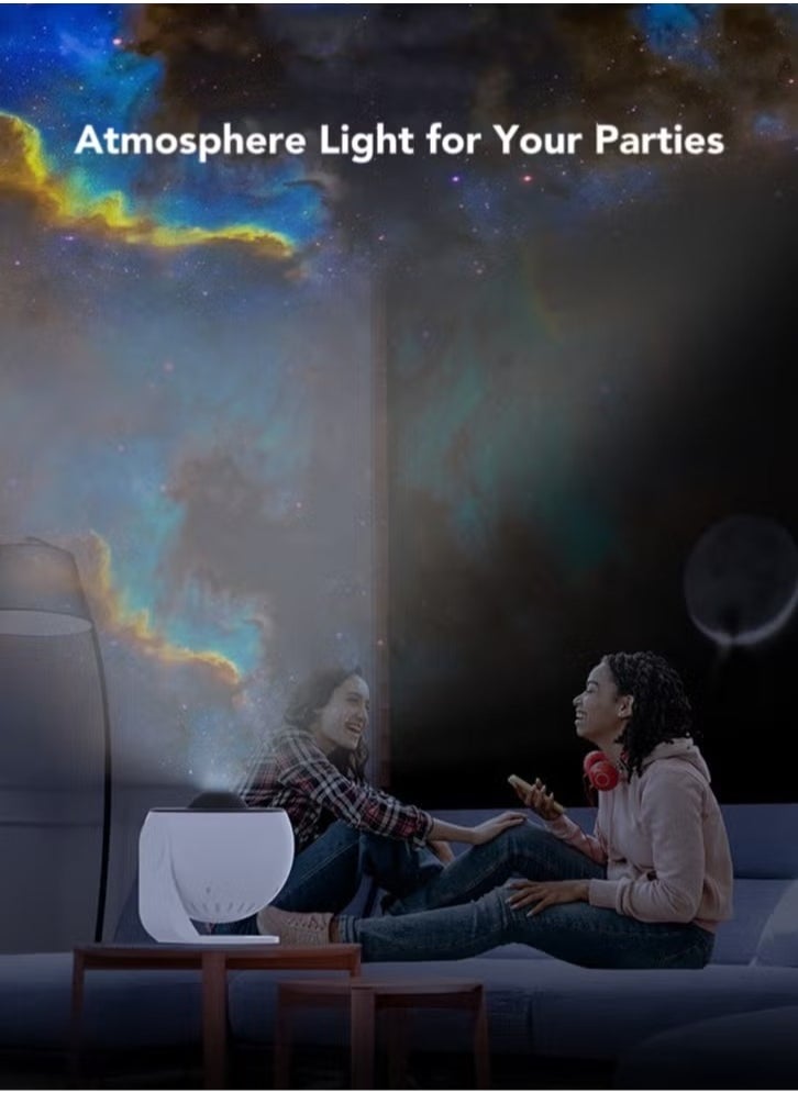 ELTRAZONE جهاز عرض كوكبي 12 في 1، جهاز عرض النجوم ضوء الليل المجرة لغرفة الأطفال، جهاز عرض المجرة على السقف - 12 قرص فيلم، سماء ليلية بدقة 4K، دوران خالي من الضوضاء، ديكور منزلي، مصباح بجانب السرير، هدية مثالية - Image 5