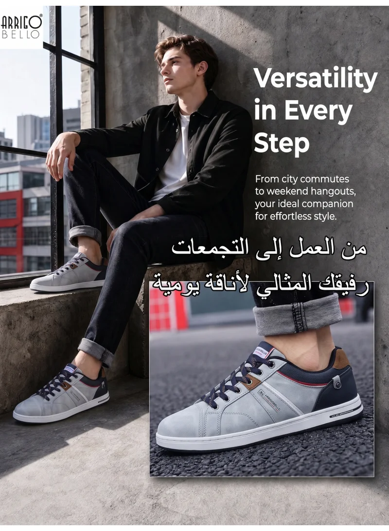 ARRIGO BELLO A1002-4 ARRIGO BELLO Men's Stylish Sneakers Low Top Casual Lace-up Shoes for Daily Wear for Men | Best Price UAE