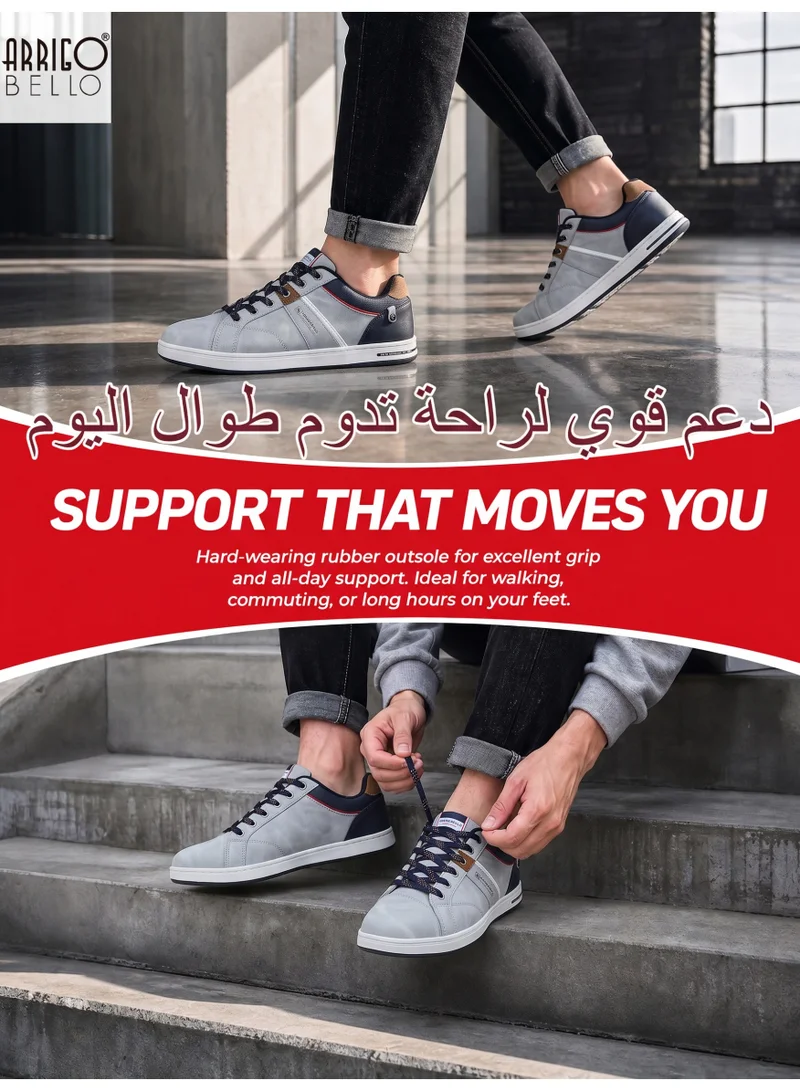 ARRIGO BELLO A1002-4 ARRIGO BELLO Men's Stylish Sneakers Low Top Casual Lace-up Shoes for Daily Wear for Men | Best Price UAE