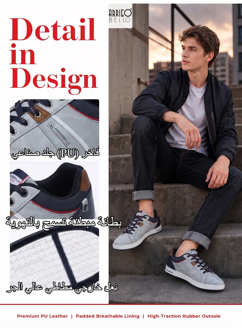 ARRIGO BELLO A1002-4 ARRIGO BELLO Men's Stylish Sneakers Low Top Casual Lace-up Shoes for Daily Wear for Men | Best Price UAE
