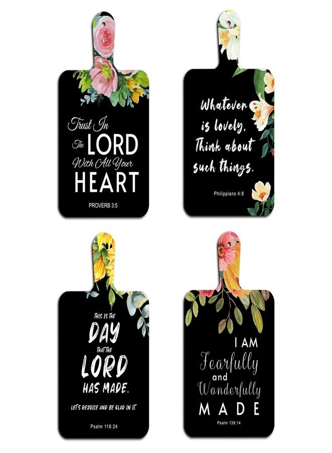 AR Creative Trust In The Lord - Bible Verse Wall Hanging For Home Decoration, Bible Quotes MDF Wooden Wall Art, Bible Verse, Home, Office Decor, Wall Wood Hanger Set of 4 (11 x 18 Inch) - Image 1