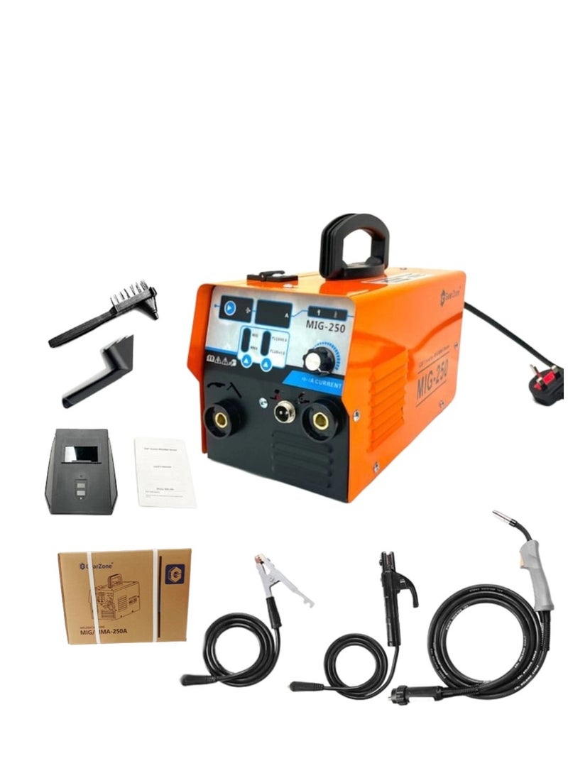 GearZone 2 in 1 Welding Machine (MMA MIG-250A 220V), Portable and Safe Home Welding Machine, Power Tools Welding Equipment with Accessories  - Image 1