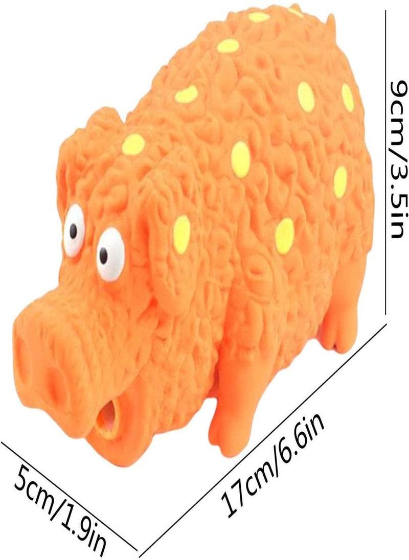 GGOOT - Squeaky Pig Dog Toys | Interactive Rubber Pig Dog Chew Toy | Squeaker Chew Training Puppy Supplies, Durable Latex Spot Grunting Pig Dog Toys That Oink for Small Medium Large Dogs - Image 1