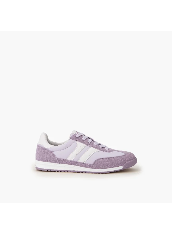 Lee Cooper PURPLE Women'S Colourblock Lace-Up Sneakers for Women | Best Price UAE