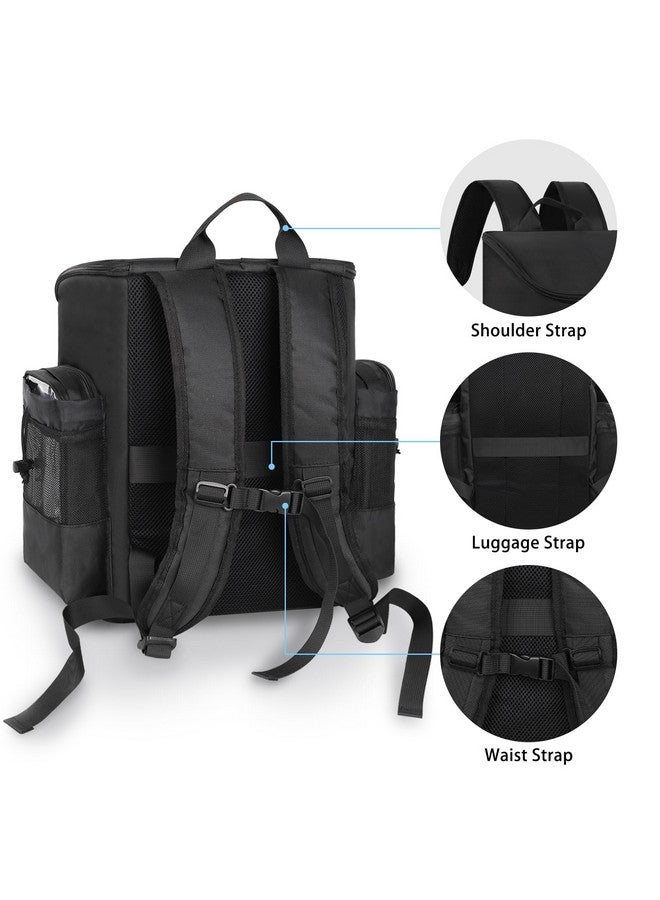 CUBETASTIC Hairstylist Traveling Bag, Large Capacity Barber Travel Backpack, Hairdresser Bag with Adjustable Dividers, Hair Tools Travel Case, Professional Cosmetology Bags for Supplies, Hair Stylist Must Haves - Image 4