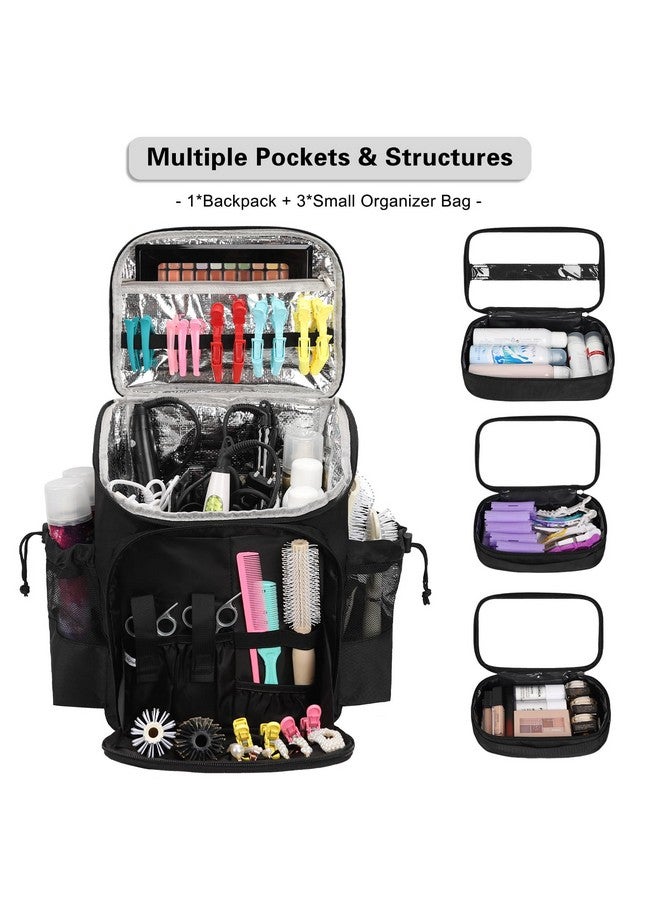 CUBETASTIC Hairstylist Traveling Bag, Large Capacity Barber Travel Backpack, Hairdresser Bag with Adjustable Dividers, Hair Tools Travel Case, Professional Cosmetology Bags for Supplies, Hair Stylist Must Haves - Image 2