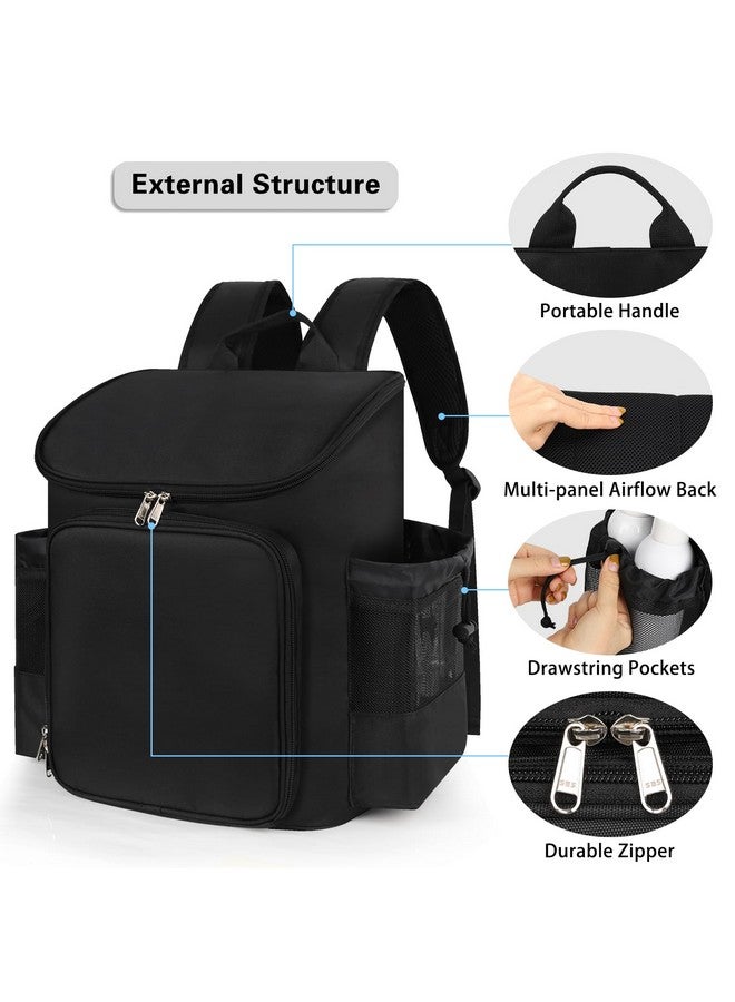 CUBETASTIC Hairstylist Traveling Bag, Large Capacity Barber Travel Backpack, Hairdresser Bag with Adjustable Dividers, Hair Tools Travel Case, Professional Cosmetology Bags for Supplies, Hair Stylist Must Haves - Image 3