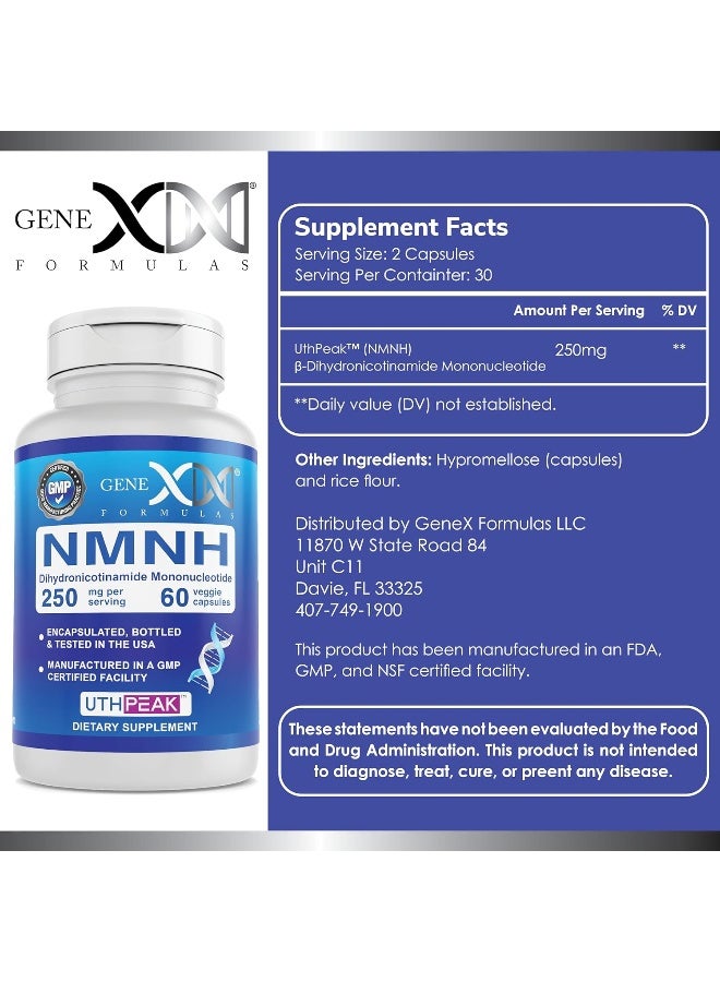 Genex Formulas NMNH Dietary Supplement 250mg for Healthy Aging - Image 2